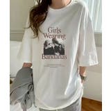 ホワイト | 転写ロゴTシャツ | SpRay