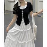 レ－スアップフェイクレイヤ－ドトップス | SpRay | 詳細画像12 