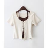 レ－スアップフェイクレイヤ－ドトップス | SpRay | 詳細画像15 