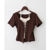 レ－スアップフェイクレイヤ－ドトップス | SpRay | 詳細画像18 