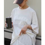 ホワイト | 貼付ロゴBIGTシャツ | SpRay