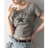 カーキ | STARプリントスピンドル Tシャツ | SpRay