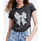 グレー | レースリボンシャーリング Tシャツ | SpRay