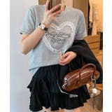 グレー | ハートレースロゴTシャツ | SpRay