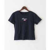 ネイビー | 国旗ロゴ刺繍ちびTシャツ | SpRay