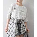 ロゴ刺繍レース Tシャツ | SpRay | 詳細画像11