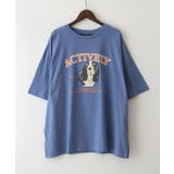 ブルー | バセットバウンドロゴ BIG Tシャツ | SpRay