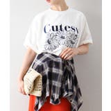 オフホワイト | FLOWERストーンTシャツ | SpRay