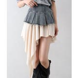 デニムヘムレイヤードミニスカート | SpRay | 詳細画像9 