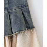 デニムヘムレイヤードミニスカート | SpRay | 詳細画像14 