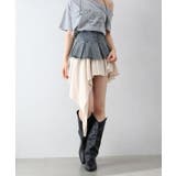 デニムヘムレイヤードミニスカート | SpRay | 詳細画像5 