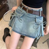 リボンデニムミニスカート | SpRay | 詳細画像1