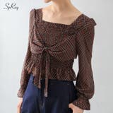 チェックシャーリングリボンブラウス | SpRay | 詳細画像1 