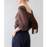 チェックシャーリングリボンブラウス | SpRay | 詳細画像4 