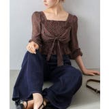 チェックシャーリングリボンブラウス | SpRay | 詳細画像5 