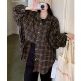 ブラウン | チェックビッグシャツ | SpRay