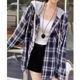 ビエラチェック切り替えフードシャツ | SpRay | 詳細画像18 