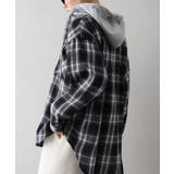 ビエラチェック切り替えフードシャツ | SpRay | 詳細画像22 