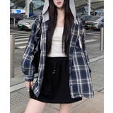 ビエラチェック切り替えフードシャツ | SpRay | 詳細画像3 