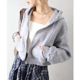 グレー | ショートジップパーカー | SpRay