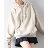 アイボリー | ロゴ刺しゅうビッグパーカー | SpRay