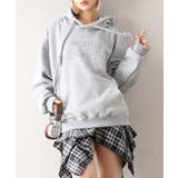 グレー | ロゴ刺しゅうビッグパーカー | SpRay