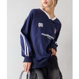 袖ラインスポーツロゴVネックロンT | SpRay | 詳細画像3 