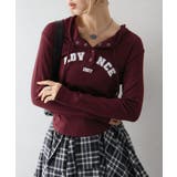 ボルドー | ロゴプリントパーカーT | SpRay