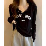 ブラック | ロゴプリントパーカーT | SpRay