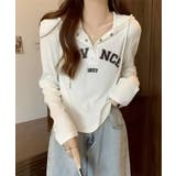 ホワイト | ロゴプリントパーカーT | SpRay