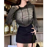 ロゴ貼付けクロップドパーカー | SpRay | 詳細画像6 