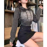 ロゴ貼付けクロップドパーカー | SpRay | 詳細画像7 