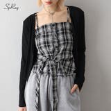 チェックリボン×カーディガンアンサンブル | SpRay | 詳細画像1 