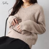 シャギーVネックニット | SpRay | 詳細画像1 