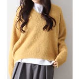 マスタード | シャギーVネックニット | SpRay