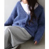 起毛アゼ編Vネックカーディガン | SpRay | 詳細画像15