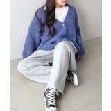 起毛アゼ編Vネックカーディガン | SpRay | 詳細画像19