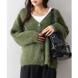 起毛アゼ編Vネックカーディガン | SpRay | 詳細画像28