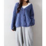 起毛アゼ編Vネックカーディガン | SpRay | 詳細画像3