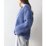 起毛アゼ編Vネックカーディガン | SpRay | 詳細画像4