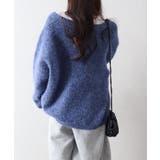 起毛アゼ編Vネックカーディガン | SpRay | 詳細画像5