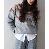 求心柄ニットトップス | SpRay | 詳細画像14 