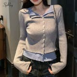 リブニットレイヤードトップス | SpRay | 詳細画像1 