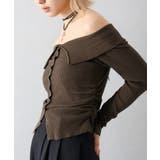 襟付きオフショルニット | SpRay | 詳細画像19 