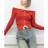 襟付きオフショルニット | SpRay | 詳細画像28 