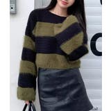 シャギーボーダークロップドニット | SpRay | 詳細画像12 