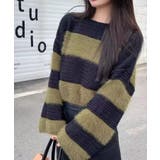 シャギーボーダークロップドニット | SpRay | 詳細画像13 