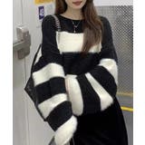 シャギーボーダークロップドニット | SpRay | 詳細画像22 