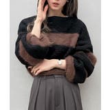 シャギーボーダークロップドニット | SpRay | 詳細画像24 