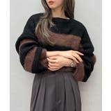 シャギーボーダークロップドニット | SpRay | 詳細画像25 